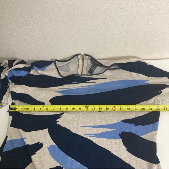 INC International Concepts Sweater Dress Womens Camuflaje Blue Zip Long Sleeve - Picture 9 of 16